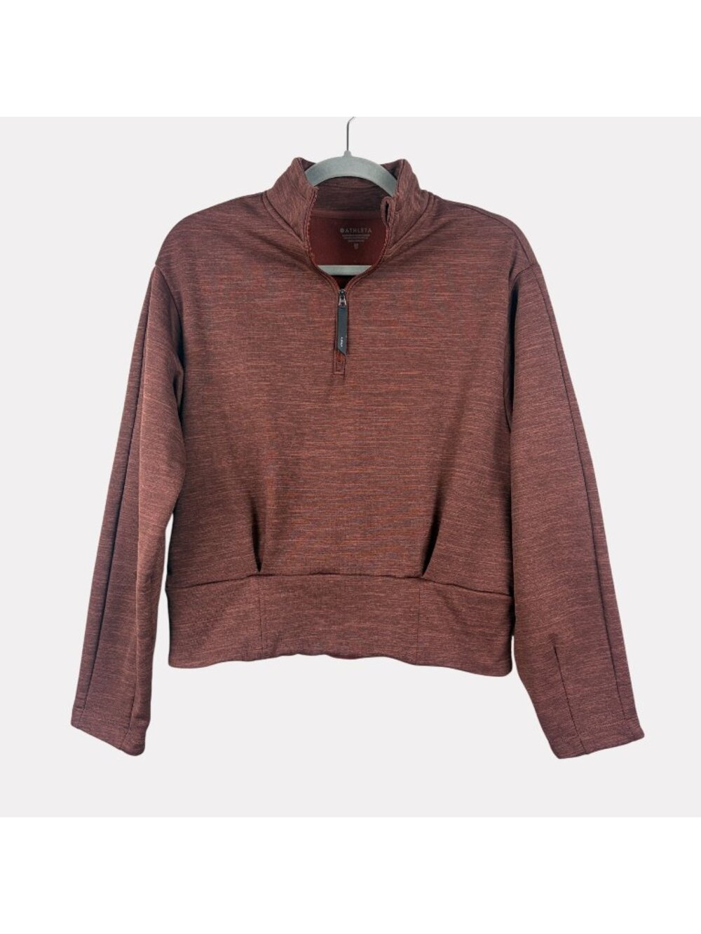 Athleta Altitude Polartec Half Zip Pullover Womens Extra Small XS Mahogany